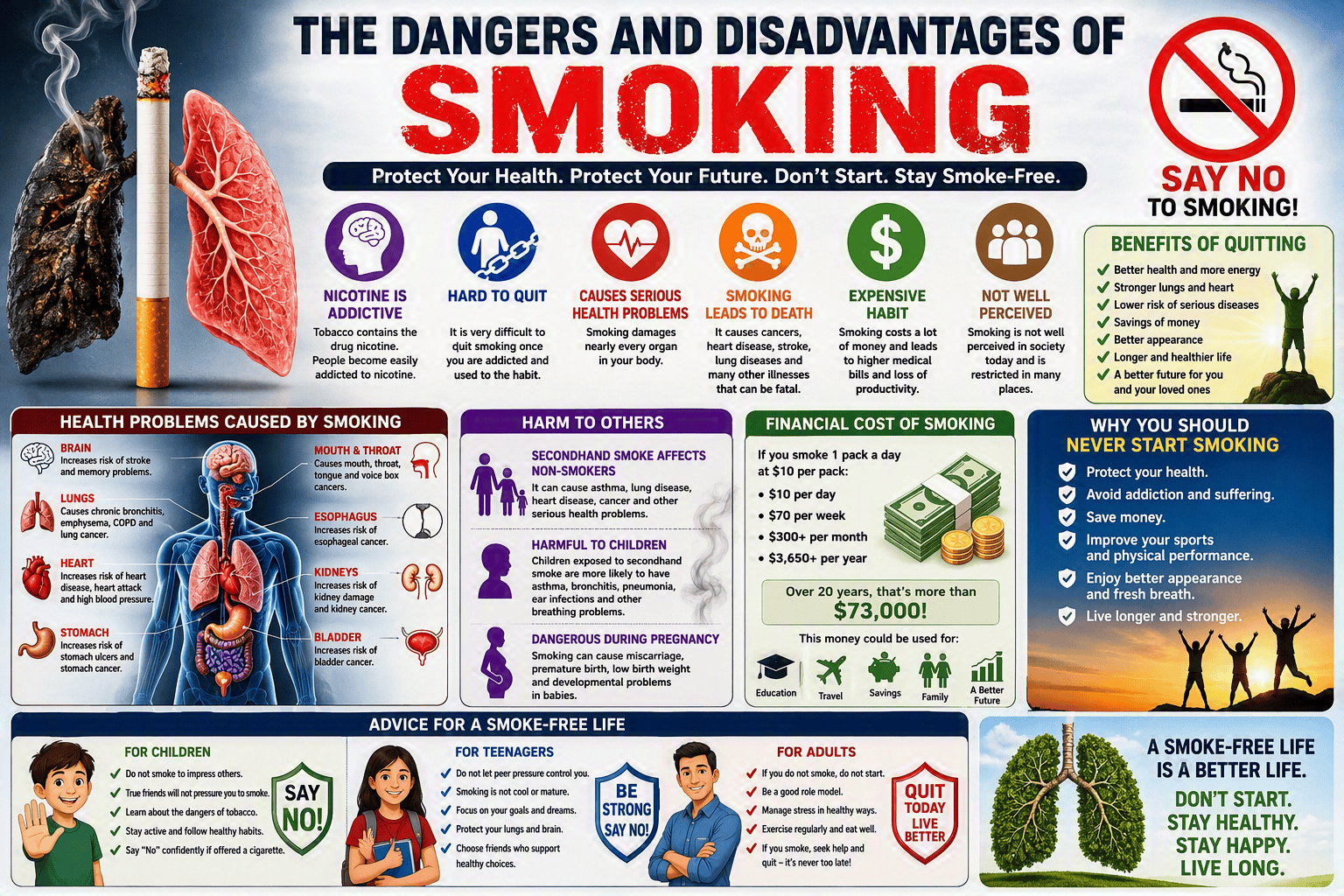 The Dangers and Disadvantages of Smoking